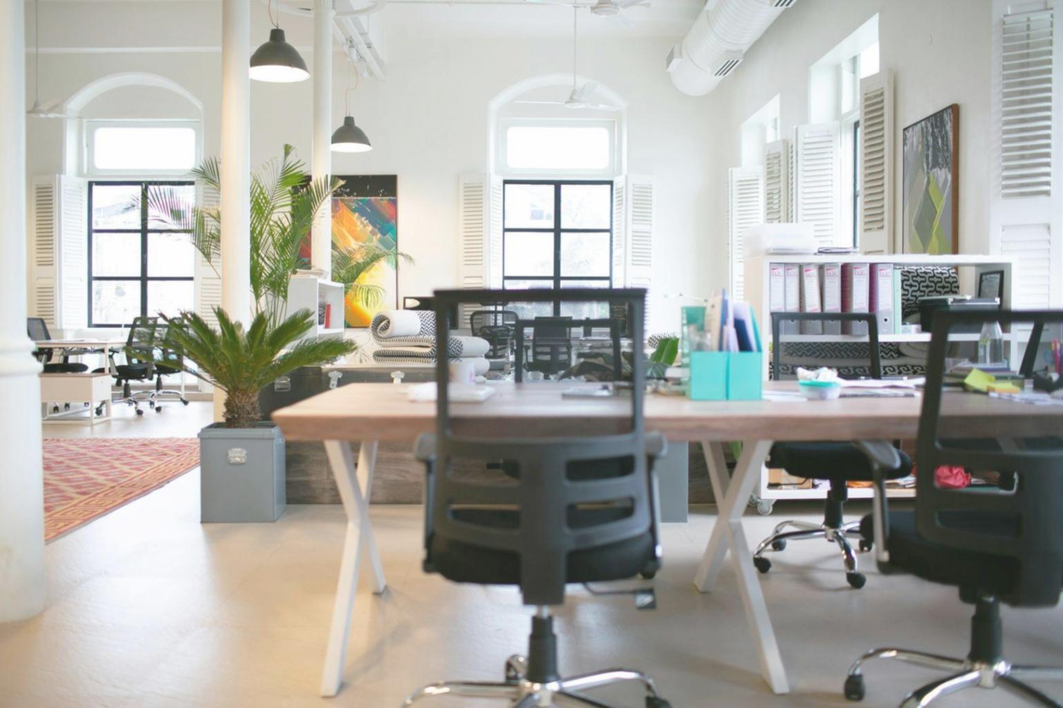 Professional financial workplace environment